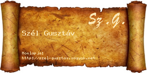 Szél Gusztáv névjegykártya