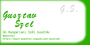 gusztav szel business card