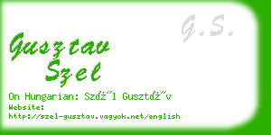 gusztav szel business card